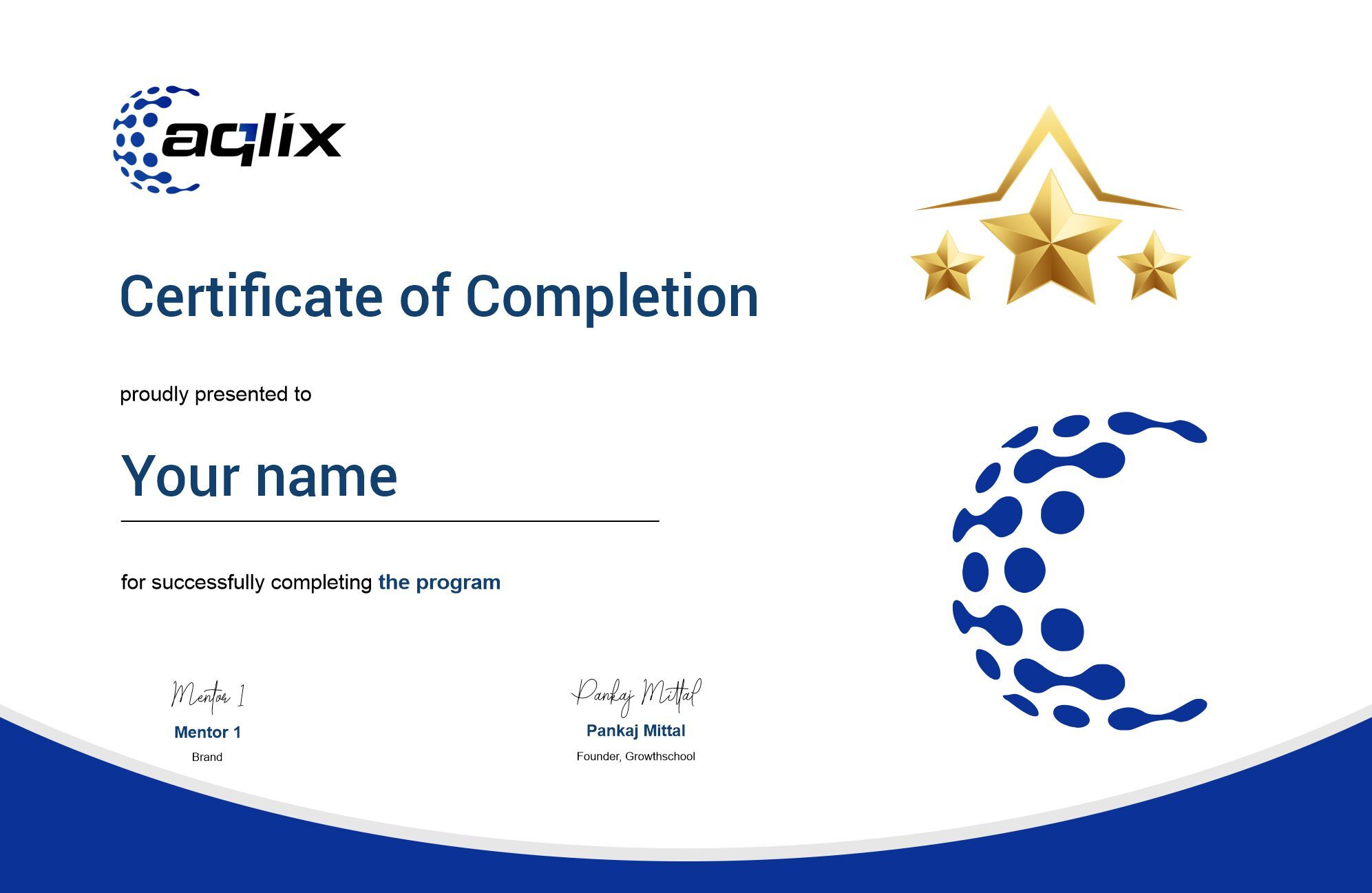 Aqlix certificate